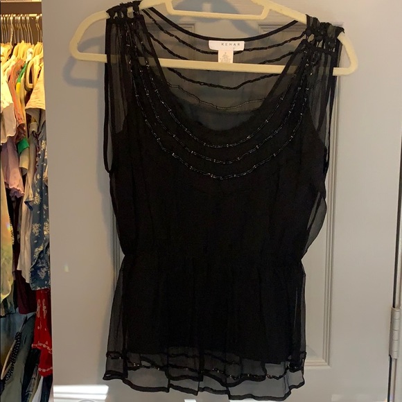 Black Blouse with Detailing - Picture 1 of 3